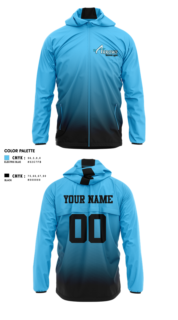 Windbreaker, Arrows, Softball, Teamtime, Team time, sublimation, custom sports apparel, team uniforms, spirit wear, spiritwear, sports uniforms, custom shirts, team store, custom team store, fundraiser sports, apparel fundraiser