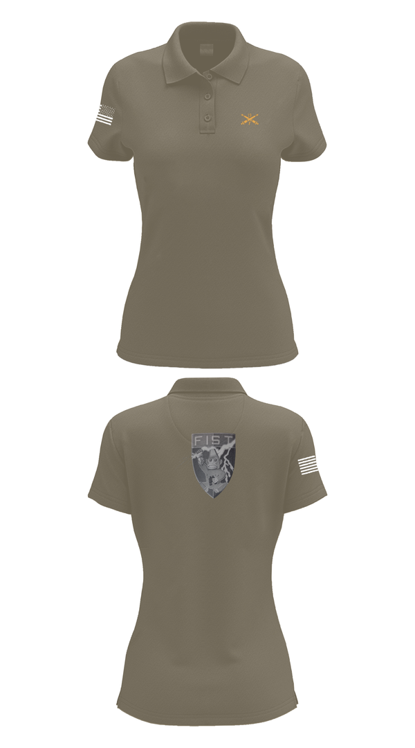 Womens Short Sleeve Performance Polo, HHB 113th FA / FIST, , Teamtime, Team time, sublimation, custom sports apparel, team uniforms, spirit wear, spiritwear, sports uniforms, custom shirts, team store, custom team store, fundraiser sports, apparel fundraiser