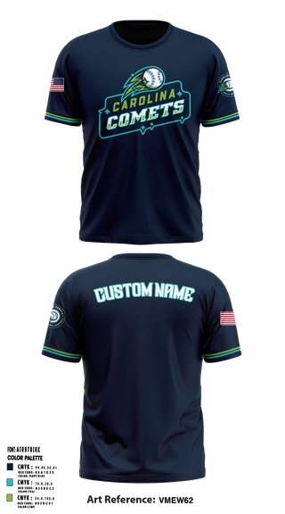 Short Sleeve Performance Shirt, Carolina Comets, Baseball, Teamtime, Team time, sublimation, custom sports apparel, team uniforms, spirit wear, spiritwear, sports uniforms, custom shirts, team store, custom team store, fundraiser sports, apparel fundraiser