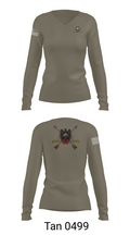 HHC 1ST BN 65TH INF REG 37027078 Women's Long Sleeve V-neck Shirt - 77