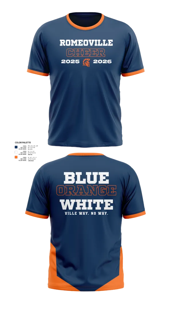 Short Sleeve Performance Shirt, Romeoville Cheer, Cheer, Teamtime, Team time, sublimation, custom sports apparel, team uniforms, spirit wear, spiritwear, sports uniforms, custom shirts, team store, custom team store, fundraiser sports, apparel fundraiser