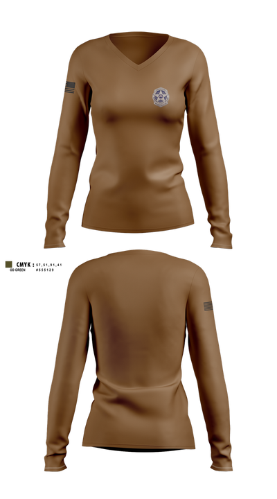 Criminal Investigations 57276900 Women's Long Sleeve V-neck Shirt - 2