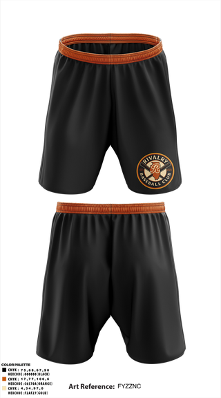 Athletic Shorts With Pockets, Rivalry Baseball Club, Baseball, Teamtime, Team time, sublimation, custom sports apparel, team uniforms, spirit wear, spiritwear, sports uniforms, custom shirts, team store, custom team store, fundraiser sports, apparel fundraiser