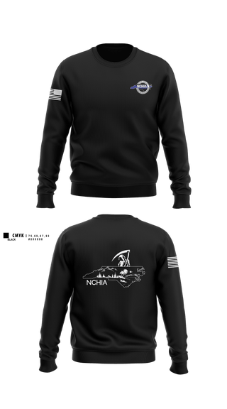 Crew Neck Sweatshirt, North Carolina Homicide Investigators Association, Police, Teamtime, Team time, sublimation, custom sports apparel, team uniforms, spirit wear, spiritwear, sports uniforms, custom shirts, team store, custom team store, fundraiser sports, apparel fundraiser