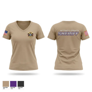 Womens Short Sleeve Vneck Shirt, Mitchell County Sheriff, Police, Teamtime, Team time, sublimation, custom sports apparel, team uniforms, spirit wear, spiritwear, sports uniforms, custom shirts, team store, custom team store, fundraiser sports, apparel fundraiser