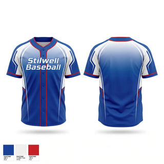 Full Button Baseball Jersey, Joseph Stilwell Military Academy of Leadership Baseball Program, Baseball, Teamtime, Team time, sublimation, custom sports apparel, team uniforms, spirit wear, spiritwear, sports uniforms, custom shirts, team store, custom team store, fundraiser sports, apparel fundraiser
