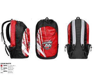 Gear Bag, Amherst Lightning, Women's Soccer, Teamtime, Team time, sublimation, custom sports apparel, team uniforms, spirit wear, spiritwear, sports uniforms, custom shirts, team store, custom team store, fundraiser sports, apparel fundraiser