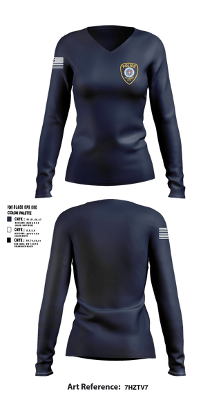Womens Long Sleeve Vneck Shirt, OCPD EMERGENCY RESPONSE TEAM, Police, Teamtime, Team time, sublimation, custom sports apparel, team uniforms, spirit wear, spiritwear, sports uniforms, custom shirts, team store, custom team store, fundraiser sports, apparel fundraiser