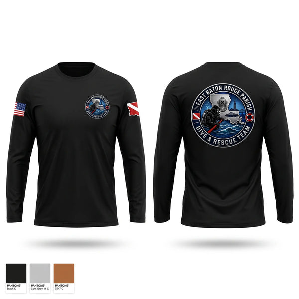 Long Sleeve Performance Shirt, East Baton Rouge Parish Dive & Rescue Team, Fire Department, Teamtime, Team time, sublimation, custom sports apparel, team uniforms, spirit wear, spiritwear, sports uniforms, custom shirts, team store, custom team store, fundraiser sports, apparel fundraiser