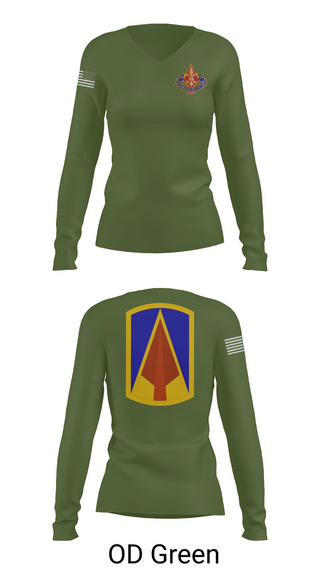 Womens Long Sleeve Vneck Shirt, 177th AR BDE, , Teamtime, Team time, sublimation, custom sports apparel, team uniforms, spirit wear, spiritwear, sports uniforms, custom shirts, team store, custom team store, fundraiser sports, apparel fundraiser