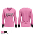 Republic Sandlot Sisters Women's Long Sleeve V-neck Shirt - 1
