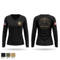 Madigan Pharmacy Wolfpack Women's Long Sleeve V-neck Shirt - 1