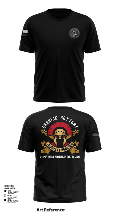 Charlie Battery 2-114th FA 47332730 Short Sleeve Performance Shirt - 103
