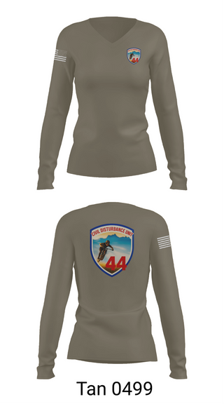 Womens Long Sleeve Vneck Shirt, Civil Disturbance Unit, , Teamtime, Team time, sublimation, custom sports apparel, team uniforms, spirit wear, spiritwear, sports uniforms, custom shirts, team store, custom team store, fundraiser sports, apparel fundraiser