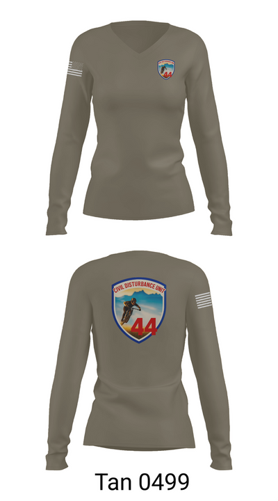 Civil Disturbance Unit 55553252 Women's Long Sleeve V-neck Shirt - 73