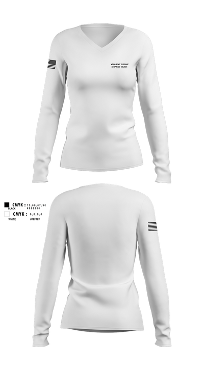 ATF Women's Long Sleeve V-neck Shirt - 101
