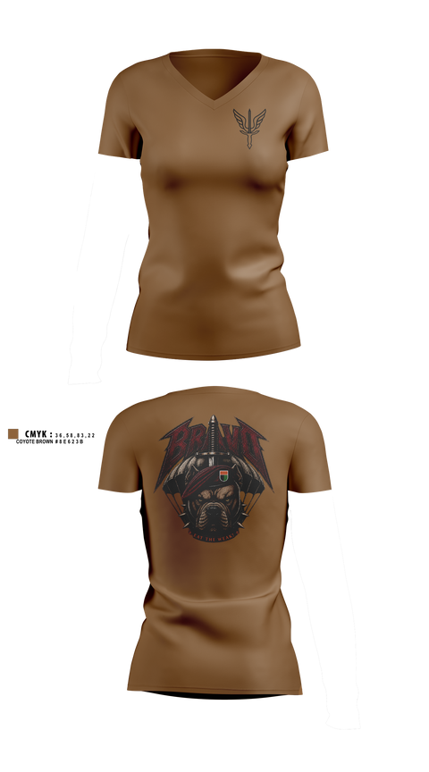 Womens Short Sleeve Vneck Shirt, B. CO, 112th SIG BN, Army, Teamtime, Team time, sublimation, custom sports apparel, team uniforms, spirit wear, spiritwear, sports uniforms, custom shirts, team store, custom team store, fundraiser sports, apparel fundraiser