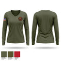 MUMS-14 Women's Long Sleeve V-neck Shirt - 1