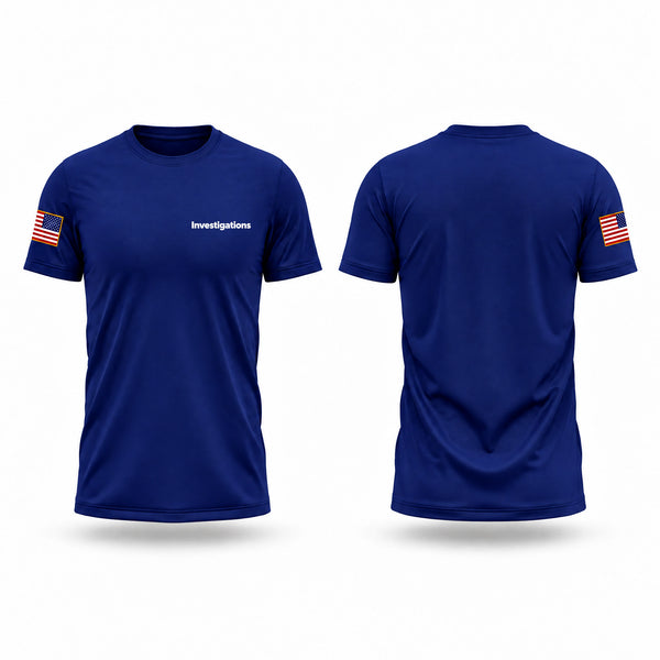 Old School Cotton Feel Shirt, Investigations, Police, Teamtime, Team time, sublimation, custom sports apparel, team uniforms, spirit wear, spiritwear, sports uniforms, custom shirts, team store, custom team store, fundraiser sports, apparel fundraiser