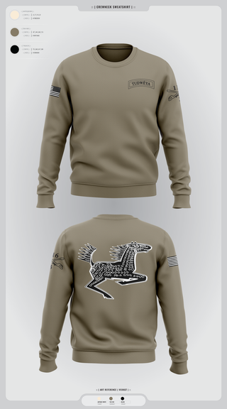 Crew Neck Sweatshirt, DET 1 HHC 3-116 CAV, Army, Teamtime, Team time, sublimation, custom sports apparel, team uniforms, spirit wear, spiritwear, sports uniforms, custom shirts, team store, custom team store, fundraiser sports, apparel fundraiser