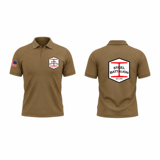 Short Sleeve Performance Polo, Steel Battalion, Army, Teamtime, Team time, sublimation, custom sports apparel, team uniforms, spirit wear, spiritwear, sports uniforms, custom shirts, team store, custom team store, fundraiser sports, apparel fundraiser