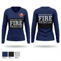 South Hunt County Fire Rescue 57434615 Women's Long Sleeve V-neck Shirt - 1