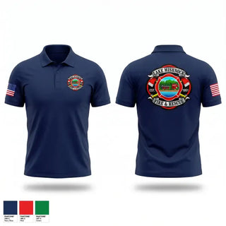 Short Sleeve Performance Polo, Lake Mishnock Fire Rescue, Fire Department, Teamtime, Team time, sublimation, custom sports apparel, team uniforms, spirit wear, spiritwear, sports uniforms, custom shirts, team store, custom team store, fundraiser sports, apparel fundraiser