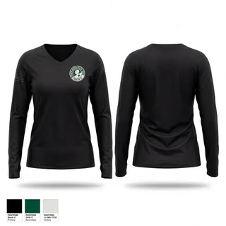 Womens Long Sleeve Vneck Shirt, Staunton Augusta Rescue Squad, EMS/EMT, Teamtime, Team time, sublimation, custom sports apparel, team uniforms, spirit wear, spiritwear, sports uniforms, custom shirts, team store, custom team store, fundraiser sports, apparel fundraiser