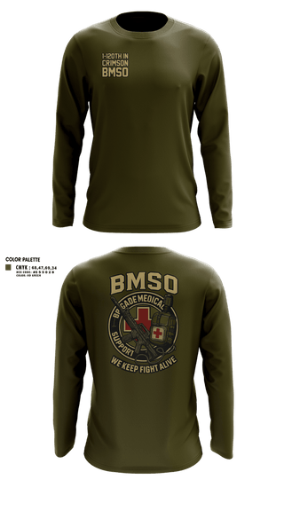Long Sleeve Performance Shirt, 1-120th IN Crimson, National Guard, Teamtime, Team time, sublimation, custom sports apparel, team uniforms, spirit wear, spiritwear, sports uniforms, custom shirts, team store, custom team store, fundraiser sports, apparel fundraiser
