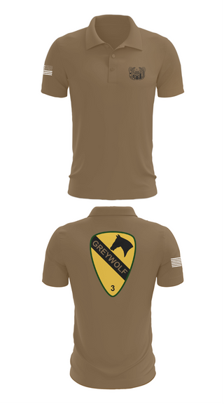 Short Sleeve Performance Polo, 1st cav Div 3abct, , Teamtime, Team time, sublimation, custom sports apparel, team uniforms, spirit wear, spiritwear, sports uniforms, custom shirts, team store, custom team store, fundraiser sports, apparel fundraiser