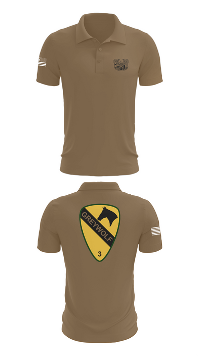1st cav Div 3abct 85829502 Short Sleeve Performance Polo - 7