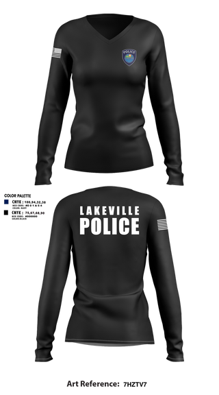Womens Long Sleeve Vneck Shirt, Lakeville Police Department, , Teamtime, Team time, sublimation, custom sports apparel, team uniforms, spirit wear, spiritwear, sports uniforms, custom shirts, team store, custom team store, fundraiser sports, apparel fundraiser