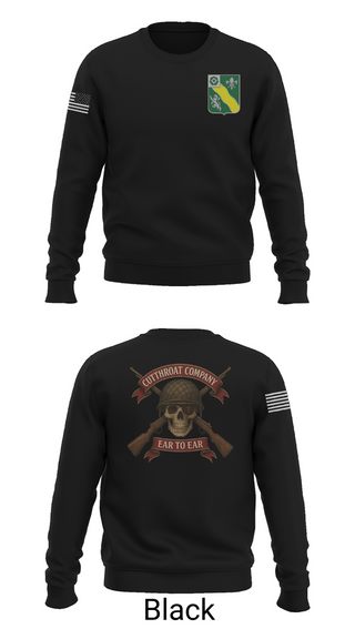 Crew Neck Sweatshirt, Cutthroat Company 1-63 AR, Army, Teamtime, Team time, sublimation, custom sports apparel, team uniforms, spirit wear, spiritwear, sports uniforms, custom shirts, team store, custom team store, fundraiser sports, apparel fundraiser