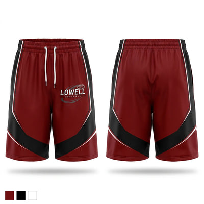 Lowell Red Devils Athletic Shorts With Pockets - 1