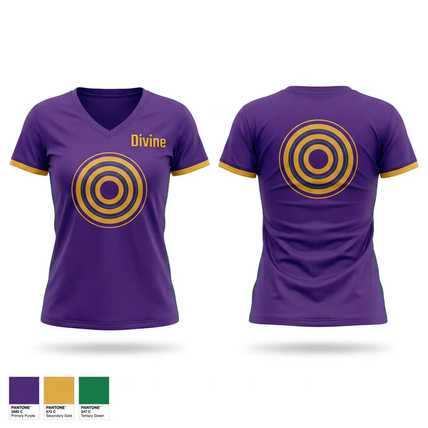 Womens Short Sleeve Vneck Shirt, Divine, , Teamtime, Team time, sublimation, custom sports apparel, team uniforms, spirit wear, spiritwear, sports uniforms, custom shirts, team store, custom team store, fundraiser sports, apparel fundraiser