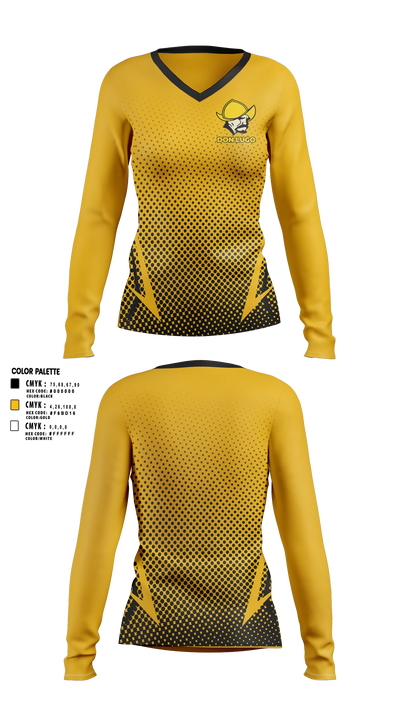 Don Lugo Women's Long Sleeve V-neck Shirt - 3