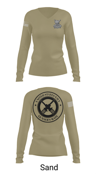Womens Long Sleeve Vneck Shirt, GUNNERSMATE, , Teamtime, Team time, sublimation, custom sports apparel, team uniforms, spirit wear, spiritwear, sports uniforms, custom shirts, team store, custom team store, fundraiser sports, apparel fundraiser