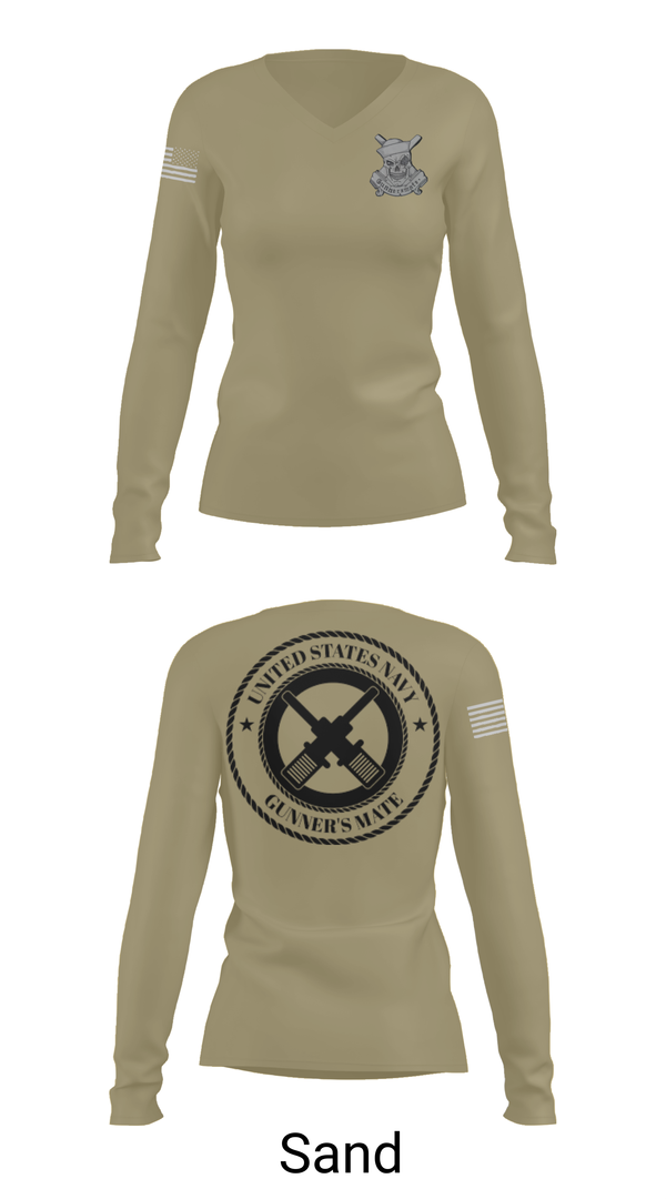 Womens Long Sleeve Vneck Shirt, GUNNERSMATE, , Teamtime, Team time, sublimation, custom sports apparel, team uniforms, spirit wear, spiritwear, sports uniforms, custom shirts, team store, custom team store, fundraiser sports, apparel fundraiser