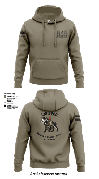 Hoodie, 136 EVCC, Army, Teamtime, Team time, sublimation, custom sports apparel, team uniforms, spirit wear, spiritwear, sports uniforms, custom shirts, team store, custom team store, fundraiser sports, apparel fundraiser