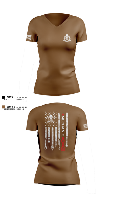661st ECC 63217424 Women's Short Sleeve V-neck Shirt - 1