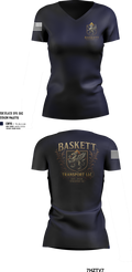 Baskett Transport LLC 45645919 Women's Short Sleeve V-neck Shirt - 30