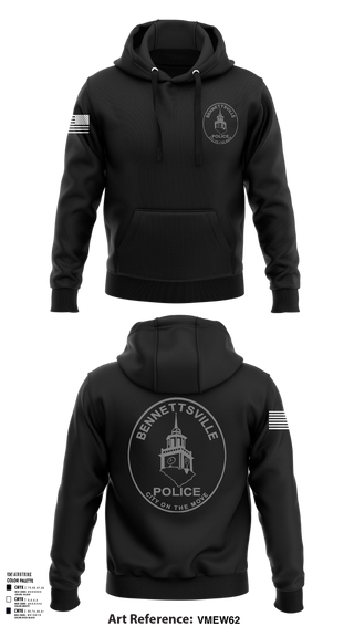 Hoodie, Bennettsville Police, Police, Teamtime, Team time, sublimation, custom sports apparel, team uniforms, spirit wear, spiritwear, sports uniforms, custom shirts, team store, custom team store, fundraiser sports, apparel fundraiser