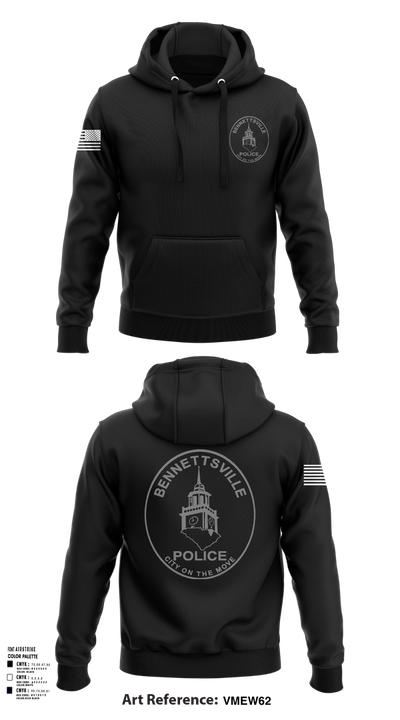 Bennettsville Police 90771724 Hoodie - 1