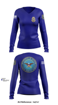 Delta 9550130 Women's Long Sleeve V-neck Shirt - 101