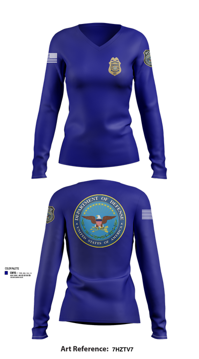 Delta 9550130 Women's Long Sleeve V-neck Shirt - 101