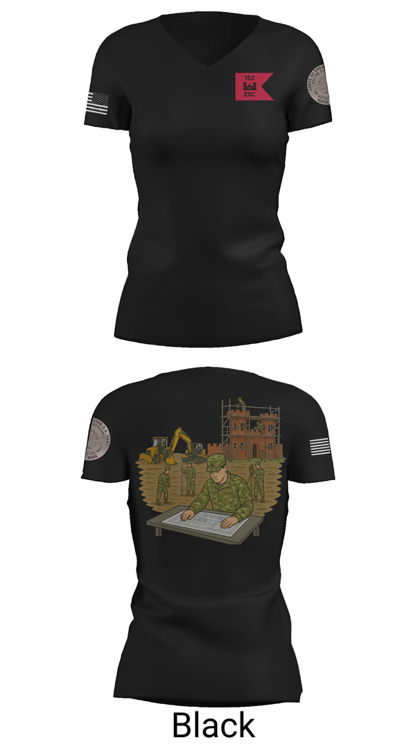 Womens Short Sleeve Vneck Shirt, 152, Army, Teamtime, Team time, sublimation, custom sports apparel, team uniforms, spirit wear, spiritwear, sports uniforms, custom shirts, team store, custom team store, fundraiser sports, apparel fundraiser