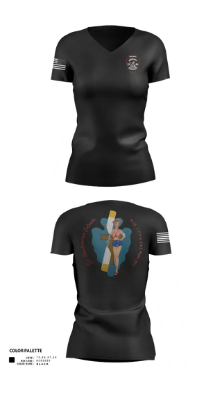 Womens Short Sleeve Vneck Shirt, B Co 1/114th Maintenance, Army, Teamtime, Team time, sublimation, custom sports apparel, team uniforms, spirit wear, spiritwear, sports uniforms, custom shirts, team store, custom team store, fundraiser sports, apparel fundraiser
