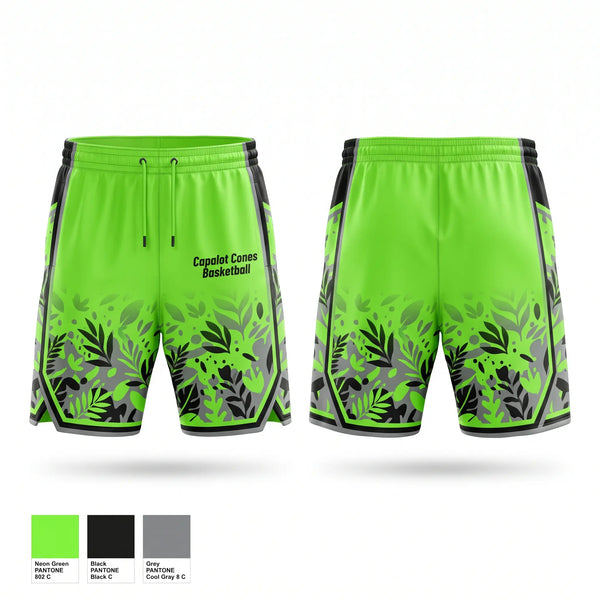Athletic Shorts With Pockets, Capalot Cones Basketball, Men's Basketball, Teamtime, Team time, sublimation, custom sports apparel, team uniforms, spirit wear, spiritwear, sports uniforms, custom shirts, team store, custom team store, fundraiser sports, apparel fundraiser