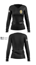 McCordsville Police Department 1417548 Women's Long Sleeve V-neck Shirt - 2