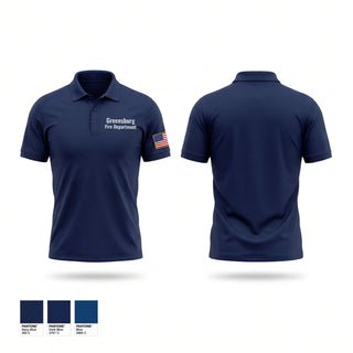 Short Sleeve Performance Polo, Greensburg Fire Department, Fire Department, Teamtime, Team time, sublimation, custom sports apparel, team uniforms, spirit wear, spiritwear, sports uniforms, custom shirts, team store, custom team store, fundraiser sports, apparel fundraiser